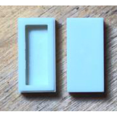 glow in dark white tile 1 x 2