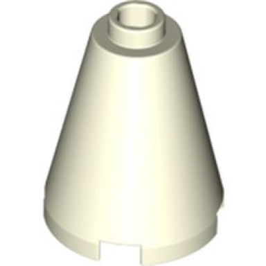 glow in dark white cone 2 x 2 x 2 - open stud