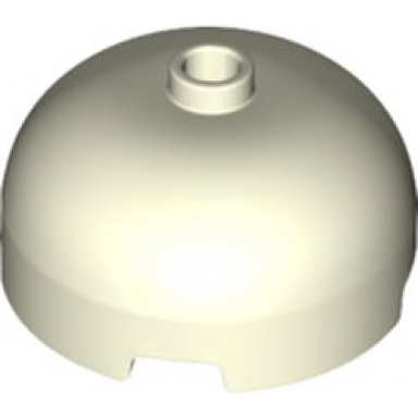 glow in dark white brick round 3 x 3 x 1 1 3 dome top - open stud