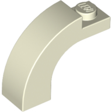 glow in dark white arch 1 x 3 x 2 curved top