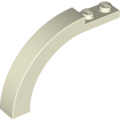 glow in dark white arch 1 x 6 x 3 1 3 curved top