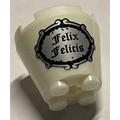 cone 3 x 3 x 2 with felix felicis on black and silver background pattern sticker - set 76391
