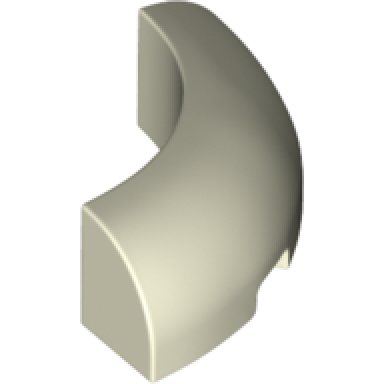 glow in dark white brick round corner 3 x 3 without studs