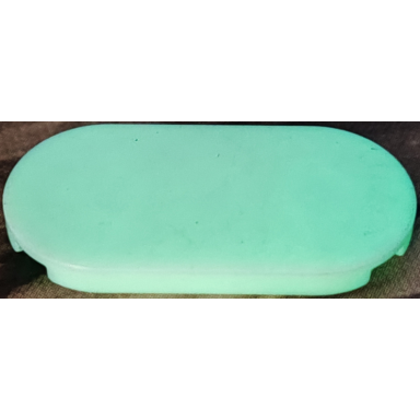glow in dark white tile round 2 x 4 oval