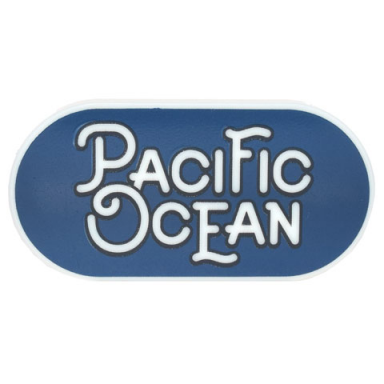 glow in dark white tile round 2 x 4 oval with black outline pacific ocean on dark blue background pattern