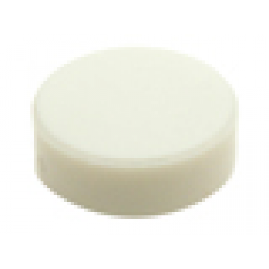 glow in dark white tile round 1 x 1