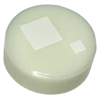 glow in dark white tile round 1 x 1 with 2 white squares pattern brickheadz standard eye