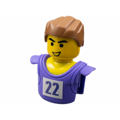 lilac sports promo figure torso and head assembly mcdonalds set 3 7917 with lilac 22 on white background pattern sticker - set 7917