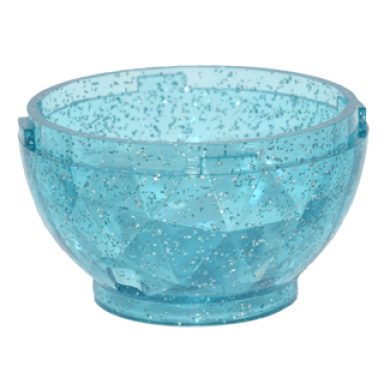 glitter trans-light blue container faceted 4 x 4 x 1 2 3 dragon egg bottom