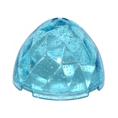 glitter trans-light blue container faceted 4 x 4 x 1 2 3 dragon egg top