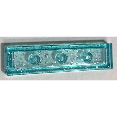 glitter trans-light blue tile 1 x 4
