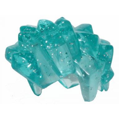 glitter trans-light blue mini doll hair crystal spiked