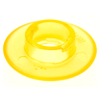 trans-light orange clikits bead ring thin large with hole with high connector