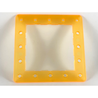 trans-light orange clikits frame square with 16 holes