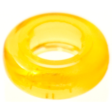 trans-light orange clikits bead ring thick small with hole
