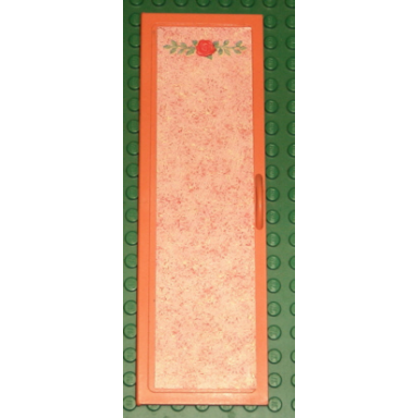 salmon scala cupboard door large with rose and leaves pattern sticker - set 3242