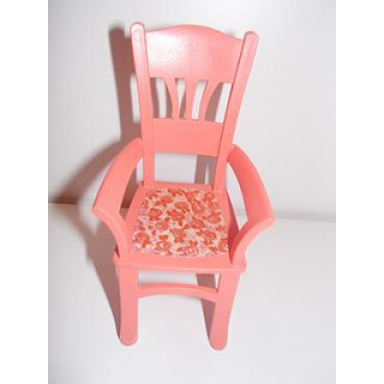 salmon scala chair - highback dining with flowers on light pink background pattern sticker - set 3270