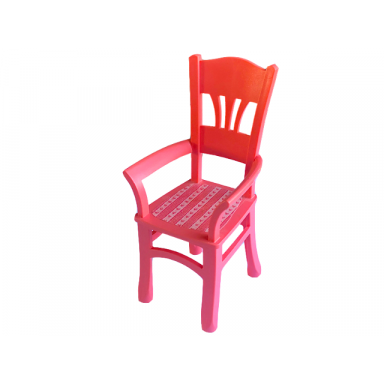 salmon scala chair - highback dining with stripes with hearts pattern sticker - set 3243