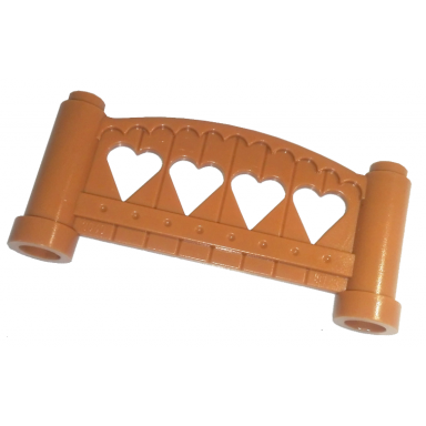 fabuland orange fabuland fence 1 x 6 x 2 rounded