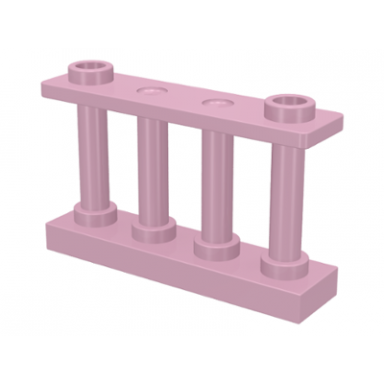 pink fence 1 x 4 x 2 spindled with 2 studs