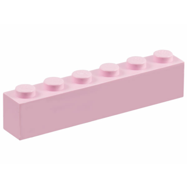 pink brick 1 x 6