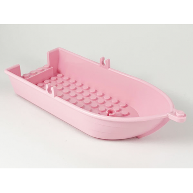 pink boat 18 x 8 x 3 1 3 with oarlocks