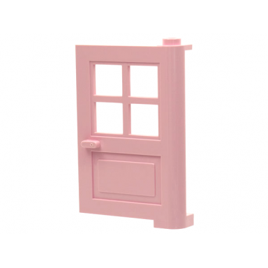 pink door 1 x 4 x 5 with 4 panes