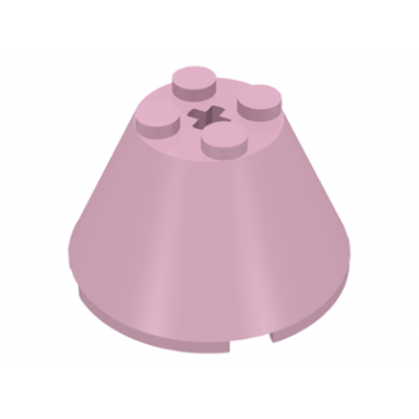 pink cone 4 x 4 x 2 with axle hole