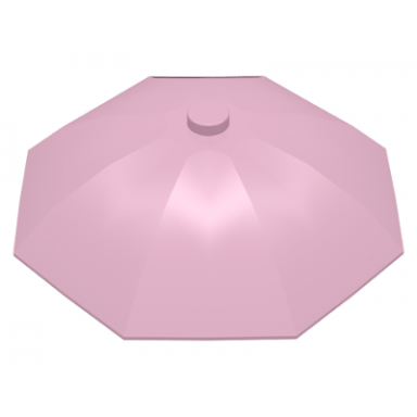 pink minifigure utensil umbrella top with no bottom flaps 6 x 6 with top stud