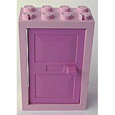 pink door frame 2 x 4 x 5 with medium dark pink door 1 x 4 x 5 4130 4131