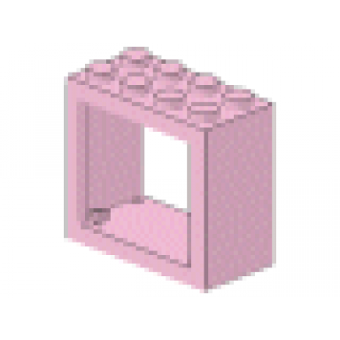 pink window 2 x 4 x 3 - solid studs