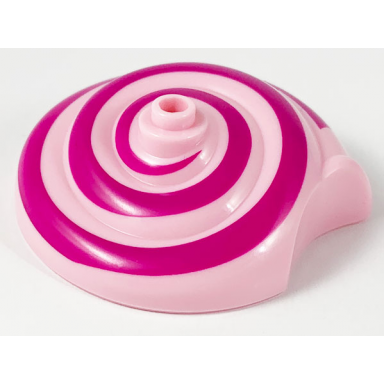 pink snail shell with magenta spiral pattern