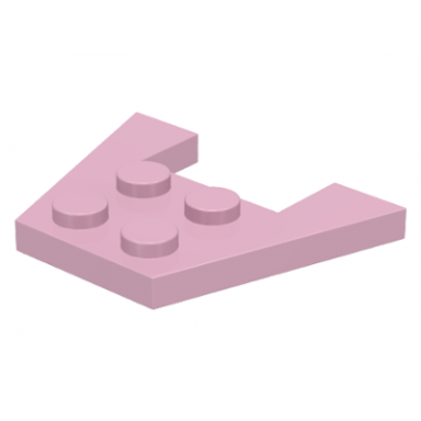pink wedge plate 3 x 4 without stud notches