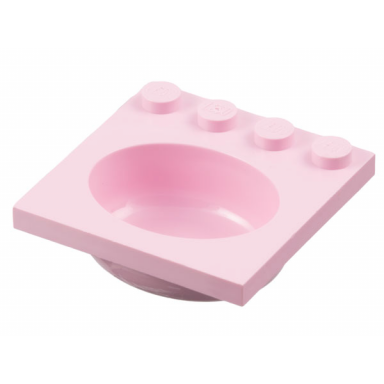pink container sink 4 x 4 with elliptical basin