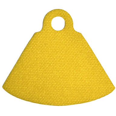 yellow minifigure cape cloth stepped shoulders with single top hole - spongy stretchable fabric