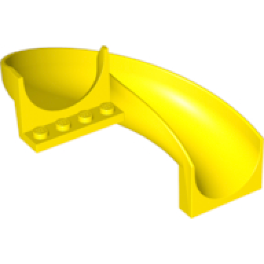 yellow slide playground 7 x 12 x 8 1 3 curved 180 degrees