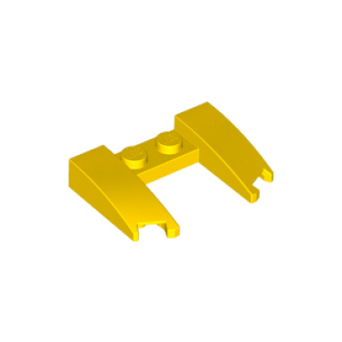 yellow wedge 3 x 4 x 2 3 curved with cutout