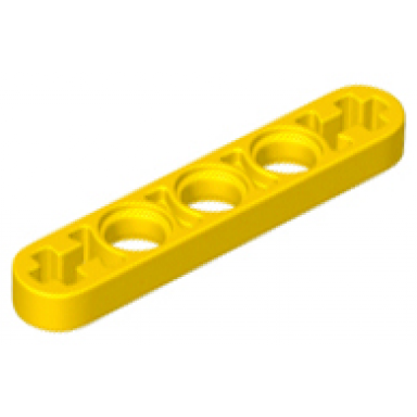 yellow technic liftarm thin 1 x 5 - axle holes
