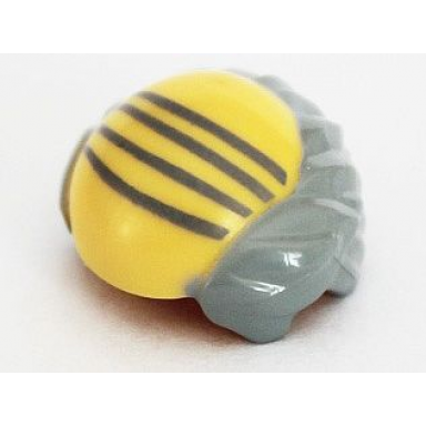 yellow minifigure hair male bald top with light bluish gray short hair and combover lines pattern