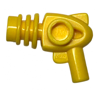 yellow minifigure weapon space ray gun - rounded heat diffusers