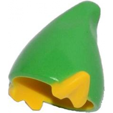 minifigure headgear hat elf dwarf with pointed ears with bright green top pattern