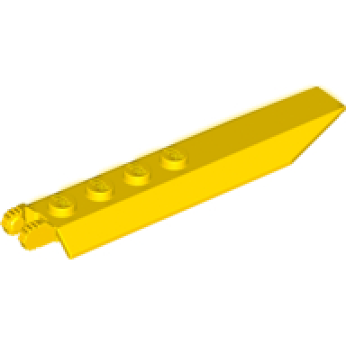 yellow hinge plate 1 x 8 with angled side extensions squared plate underside