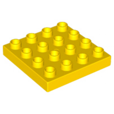 yellow duplo plate 4 x 4