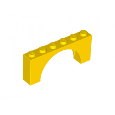 yellow arch 1 x 6 x 2 - medium thick top without reinforced underside