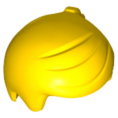 yellow minifigure hair short with 2 locks on left side