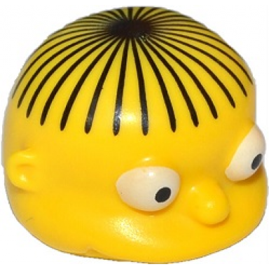 yellow minifigure head modified simpsons ralph wiggum pattern