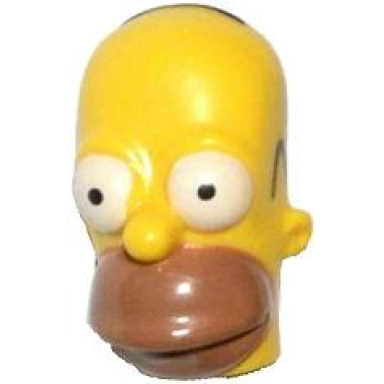 yellow minifigure head modified simpsons homer simpson - eyes wide pattern