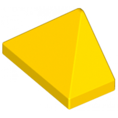yellow slope 45 2 x 1 triple with bottom stud holder