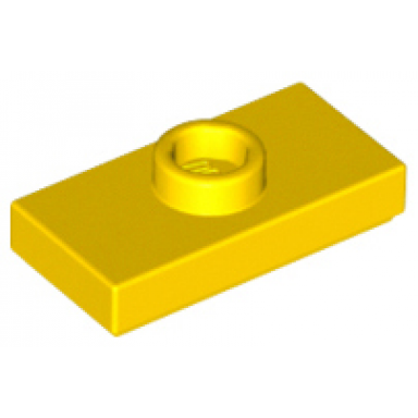 yellow plate modified 1 x 2 with 1 stud with groove and bottom stud holder jumper