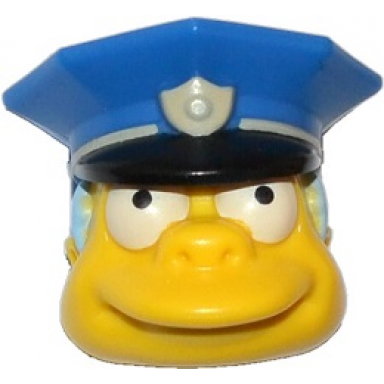 yellow minifigure head modified simpsons chief wiggum pattern
